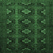 Square Machine Washable Persian Emerald Green Traditional Area Rugs, wshtr1755emgrn