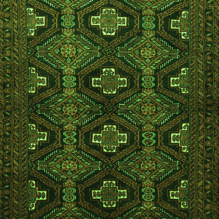 Serging Thickness of Machine Washable Persian Green Traditional Area Rugs, wshtr1755grn