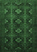 Machine Washable Persian Emerald Green Traditional Area Rugs, wshtr1755emgrn