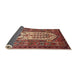 Sideview of Traditional Sunrise Orange Persian Rug, tr1756