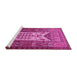 Sideview of Machine Washable Persian Pink Traditional Rug, wshtr1756pnk