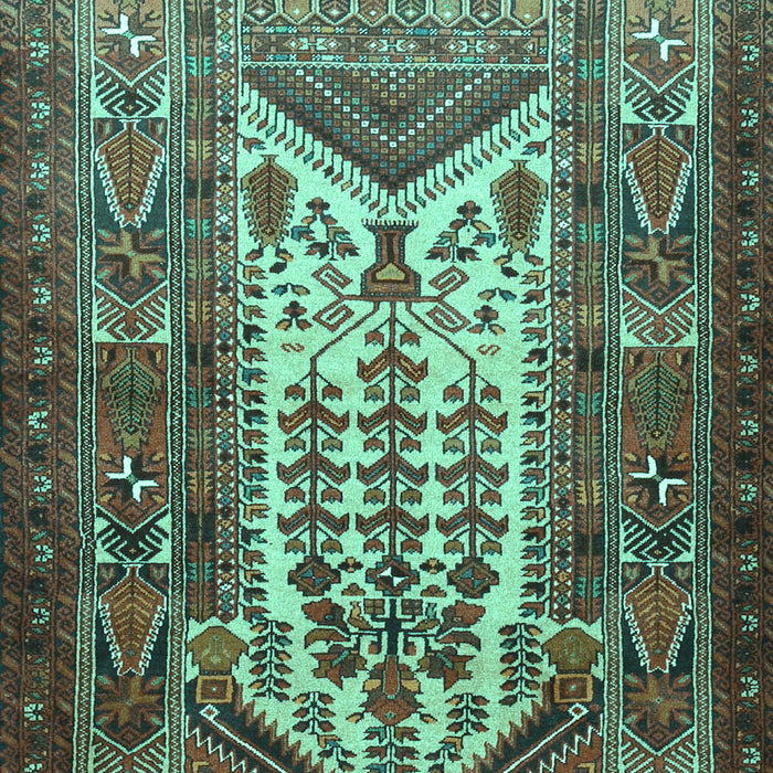 Machine Washable Persian Turquoise Traditional Area Rugs, wshtr1756turq