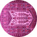 Round Persian Pink Traditional Rug, tr1756pnk