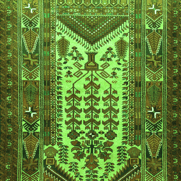 Serging Thickness of Machine Washable Persian Green Traditional Area Rugs, wshtr1756grn