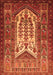 Serging Thickness of Machine Washable Persian Orange Traditional Area Rugs, wshtr1756org