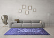 Machine Washable Persian Blue Traditional Rug in a Living Room, wshtr1756blu