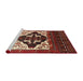 Sideview of Machine Washable Traditional Rust Pink Rug, wshtr1757