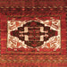 Round Machine Washable Persian Orange Traditional Area Rugs, wshtr1757org