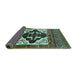 Sideview of Persian Turquoise Traditional Rug, tr1757turq