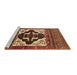 Sideview of Machine Washable Persian Brown Traditional Rug, wshtr1757brn