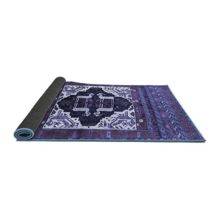 Sideview of Persian Blue Traditional Rug, tr1757blu