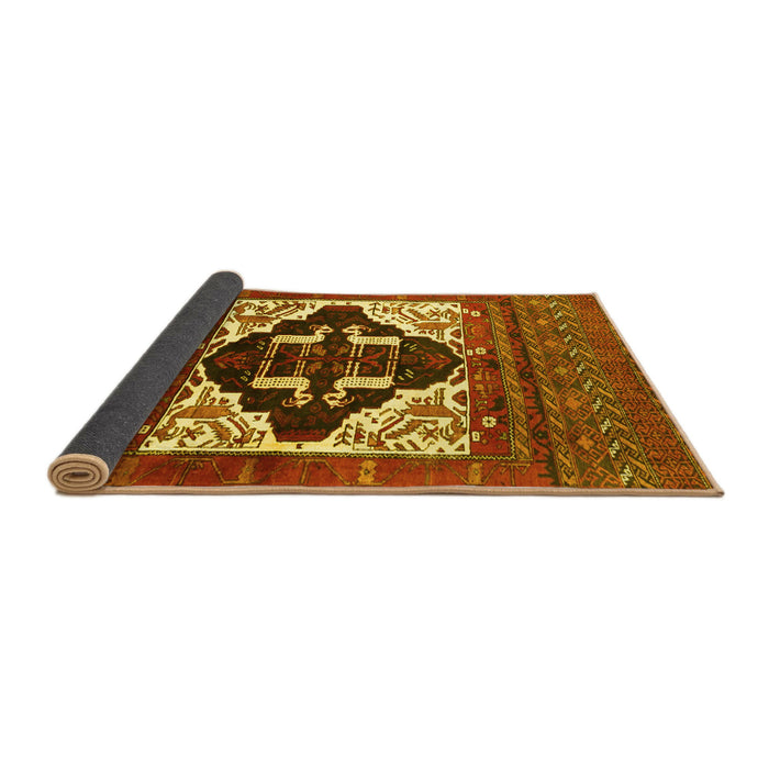 Sideview of Persian Yellow Traditional Rug, tr1757yw