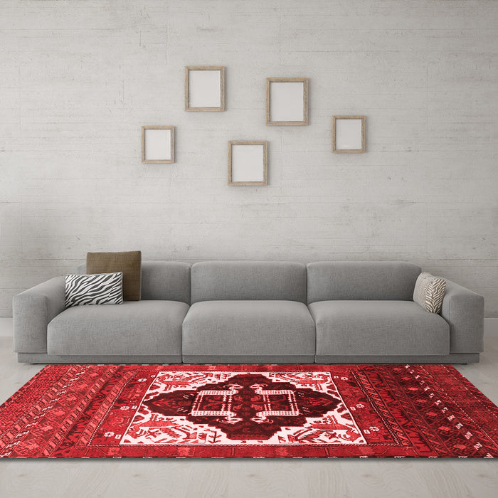Traditional Red Washable Rugs