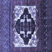 Square Persian Blue Traditional Rug, tr1757blu