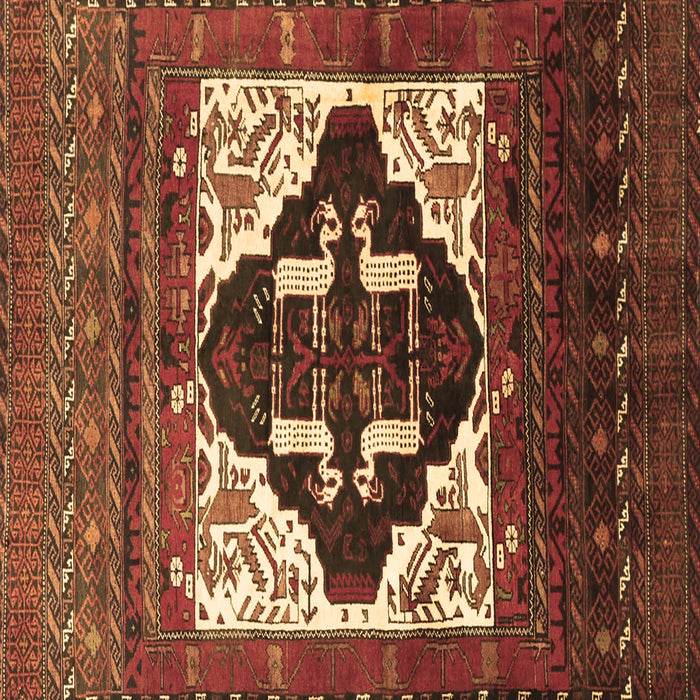 Square Persian Brown Traditional Rug, tr1757brn
