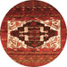 Square Persian Orange Traditional Rug, tr1757org