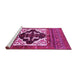 Sideview of Machine Washable Persian Pink Traditional Rug, wshtr1757pnk