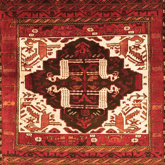 Serging Thickness of Machine Washable Persian Orange Traditional Area Rugs, wshtr1757org