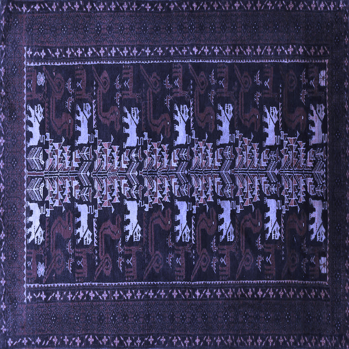 Square Machine Washable Animal Blue Traditional Rug, wshtr1758blu