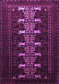 Animal Purple Traditional Rug, tr1758pur