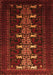 Animal Orange Traditional Rug, tr1758org