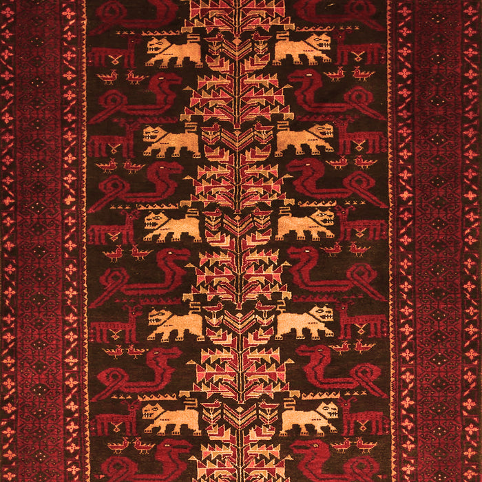 Animal Orange Traditional Rug, tr1758org