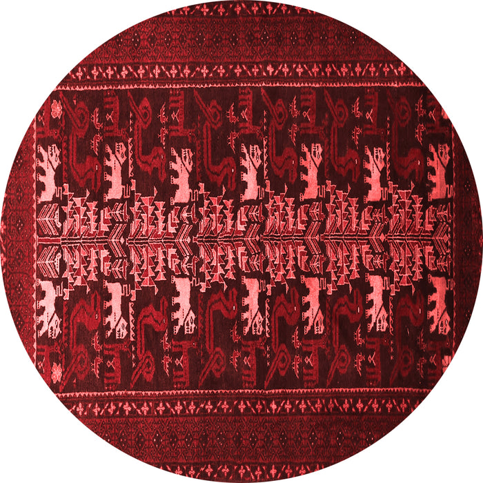 Machine Washable Animal Red Traditional Rug, wshtr1758red