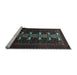 Sideview of Machine Washable Animal Light Blue Traditional Rug, wshtr1758lblu