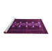 Sideview of Machine Washable Animal Purple Traditional Area Rugs, wshtr1758pur