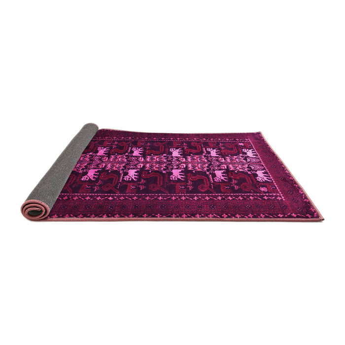 Sideview of Animal Pink Traditional Rug, tr1758pnk