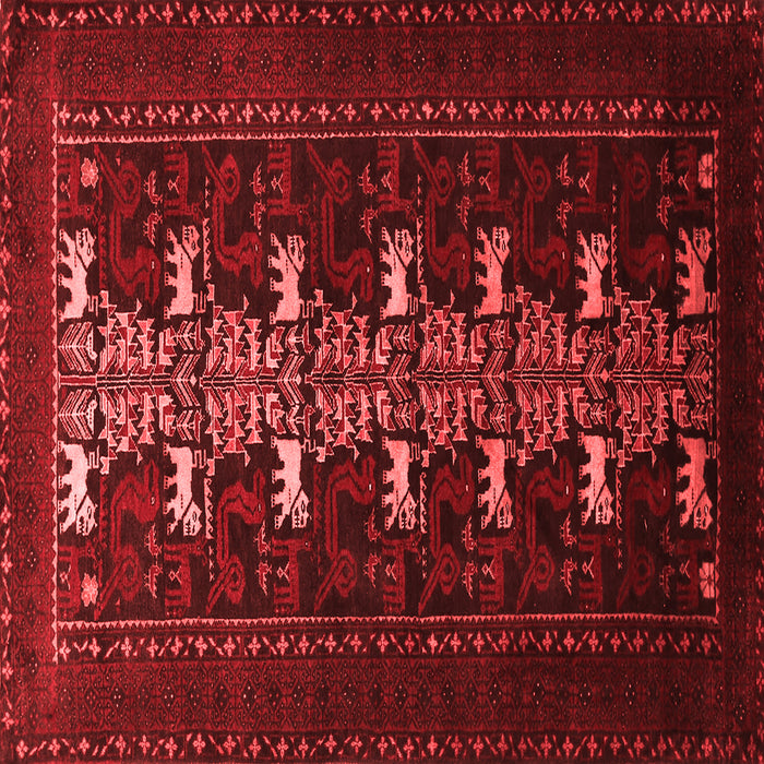 Machine Washable Animal Red Traditional Rug, wshtr1758red