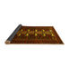 Sideview of Animal Yellow Traditional Rug, tr1758yw