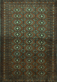 Southwestern Turquoise Country Rug, tr1759turq