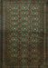 Southwestern Turquoise Country Rug, tr1759turq