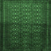 Square Southwestern Emerald Green Country Rug, tr1759emgrn