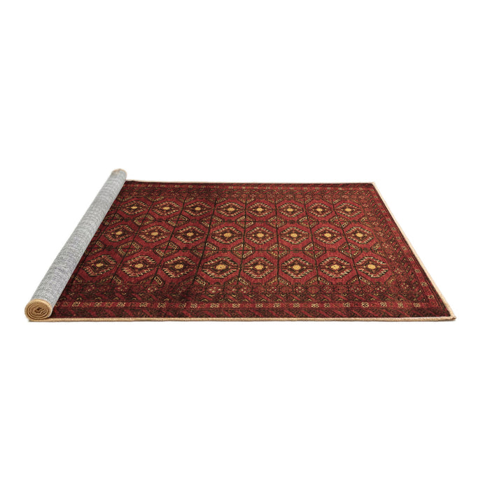 Sideview of Machine Washable Southwestern Brown Country Rug, wshtr1759brn