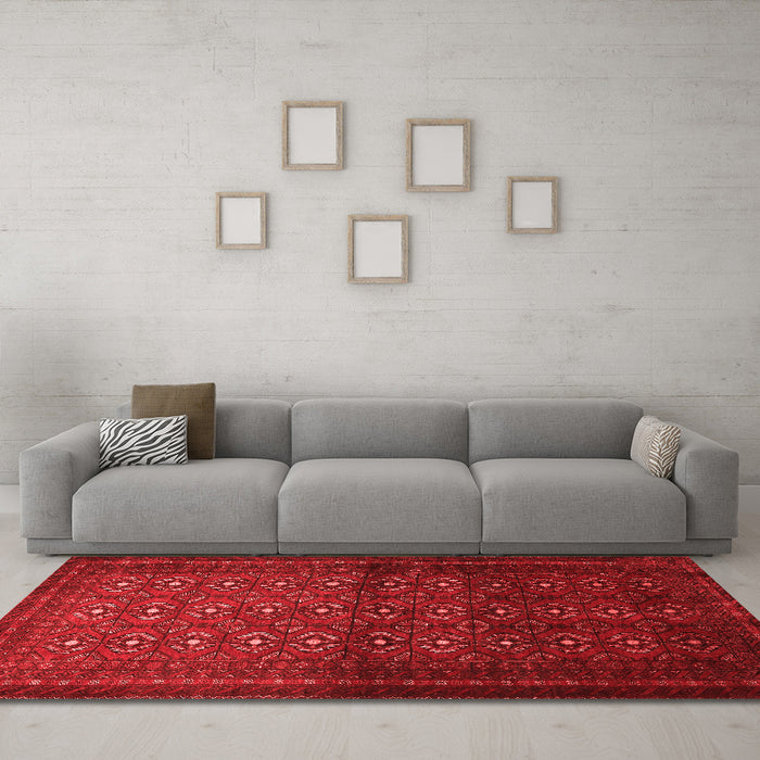 Country Red Washable Rugs