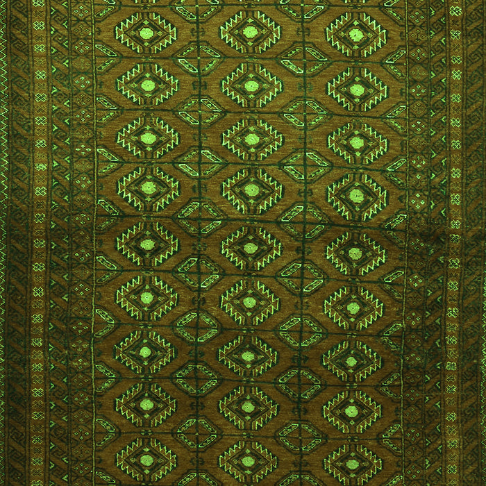 Serging Thickness of Machine Washable Southwestern Green Country Area Rugs, wshtr1759grn