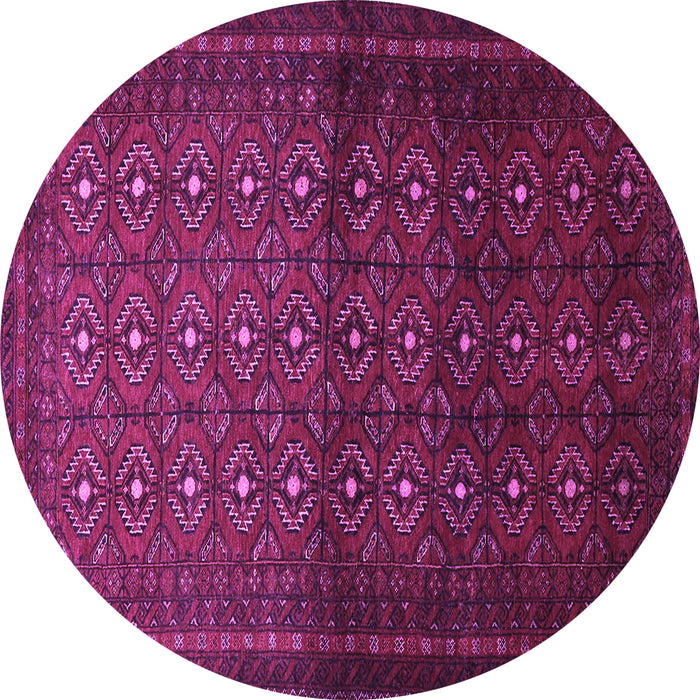 Round Machine Washable Southwestern Purple Country Area Rugs, wshtr1759pur