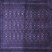 Square Southwestern Blue Country Rug, tr1759blu