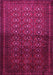 Machine Washable Southwestern Pink Country Rug, wshtr1759pnk