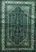 Machine Washable Persian Turquoise Traditional Area Rugs, wshtr175turq