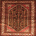 Serging Thickness of Persian Orange Traditional Rug, tr175org