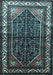 Machine Washable Persian Light Blue Traditional Rug, wshtr175lblu