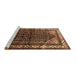 Sideview of Machine Washable Persian Brown Traditional Rug, wshtr175brn