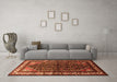 Machine Washable Persian Orange Traditional Area Rugs in a Living Room, wshtr175org