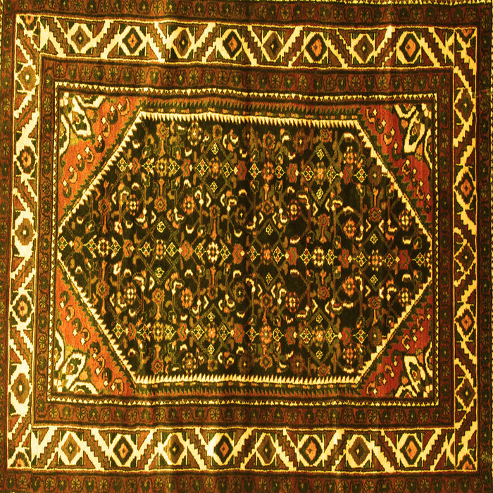 Square Persian Yellow Traditional Rug, tr175yw