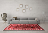 Machine Washable Persian Red Traditional Rug, wshtr175red