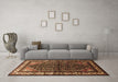 Machine Washable Persian Brown Traditional Rug in a Living Room,, wshtr175brn