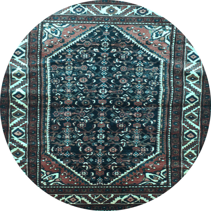 Round Persian Light Blue Traditional Rug, tr175lblu